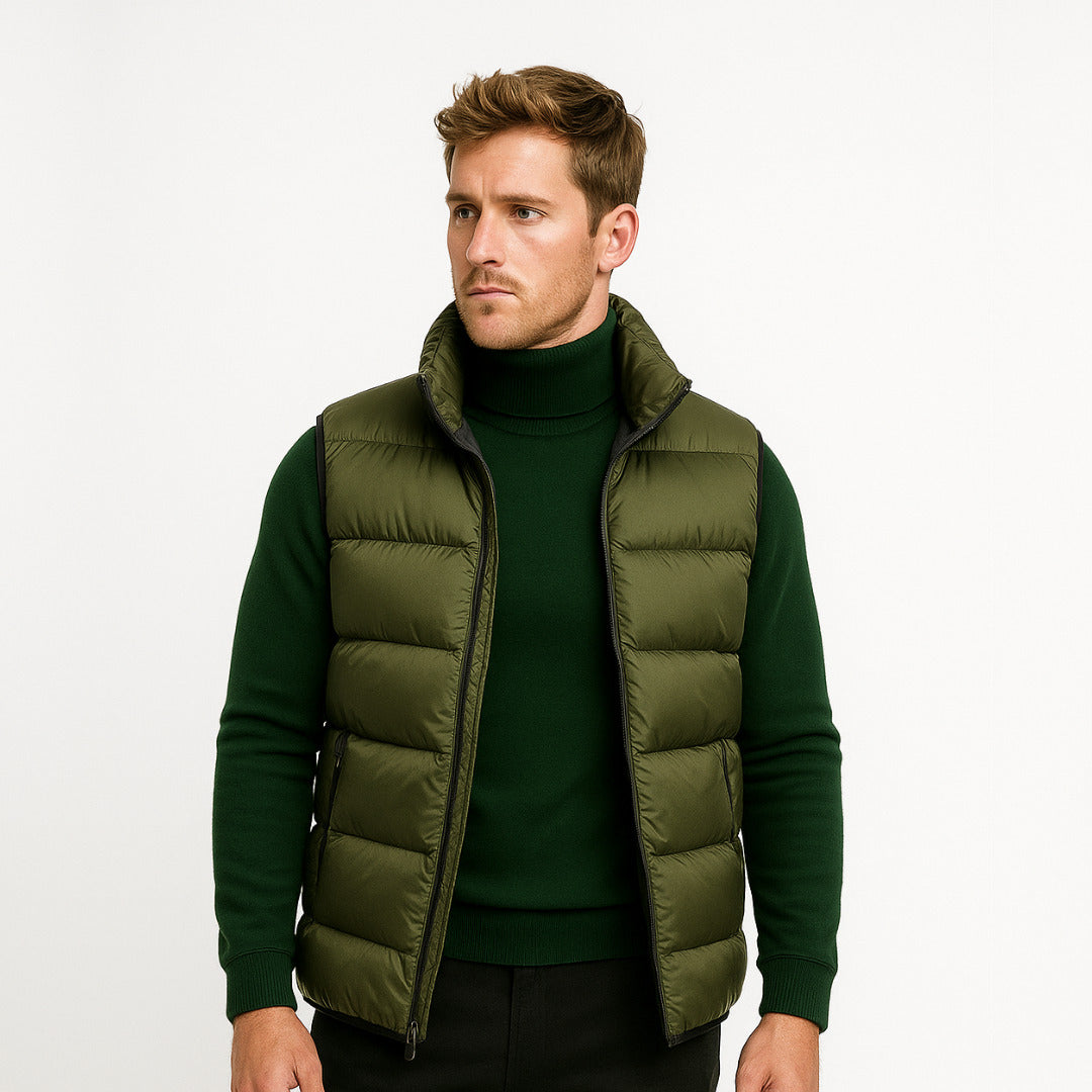 The Windsor Quilted Gilet + Turtleneck Free
