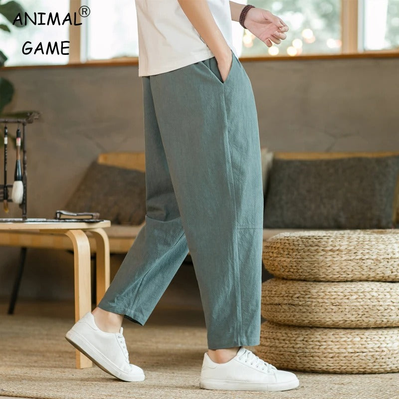 LinenEase Straight Pants