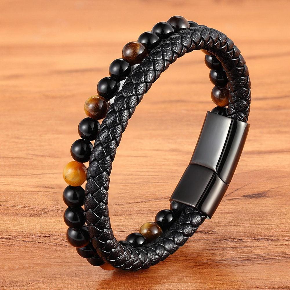 Distinctive Leather Men’s Bracelet