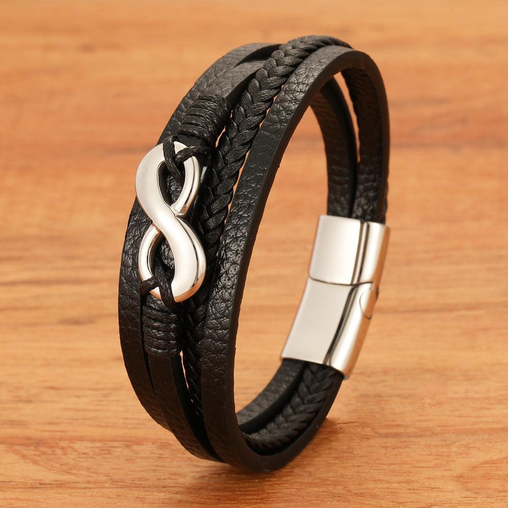 Infinity Leather Men’s Bracelet