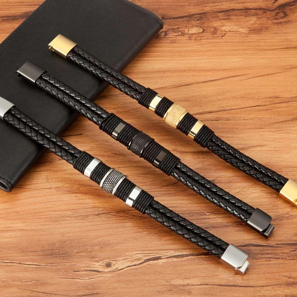 Luxury Leather Men’s Bracelet