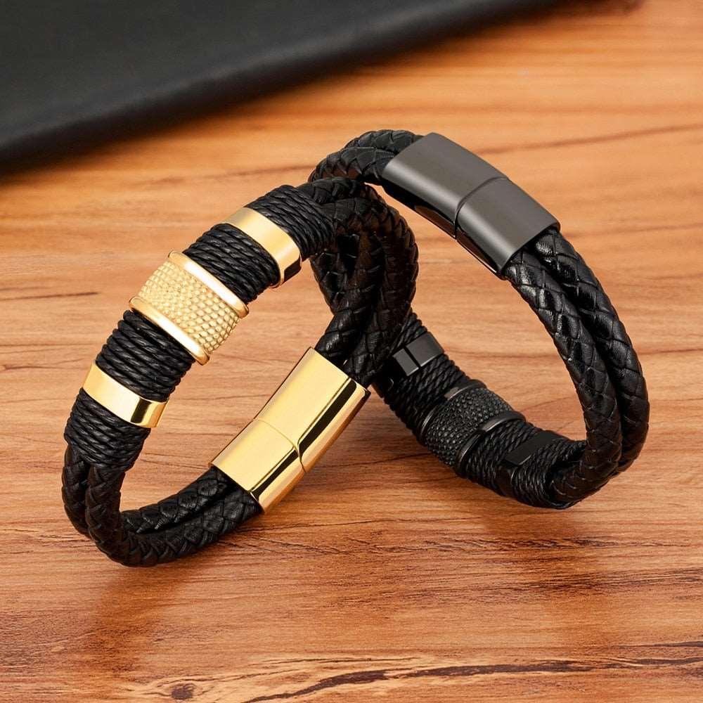 Luxury Leather Men’s Bracelet