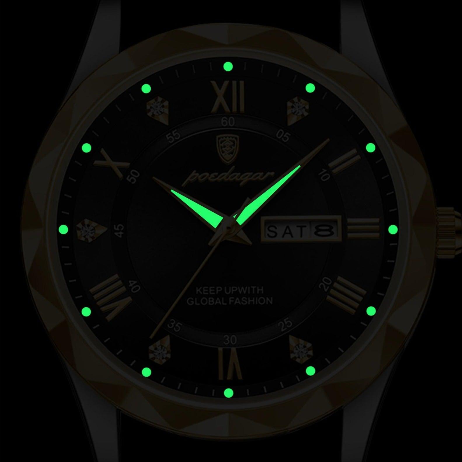 Luxus Leder Herrenuhr