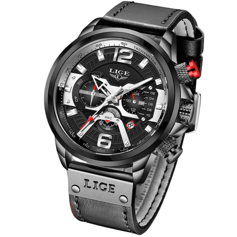 Time Luxus Leather Men’s Watch