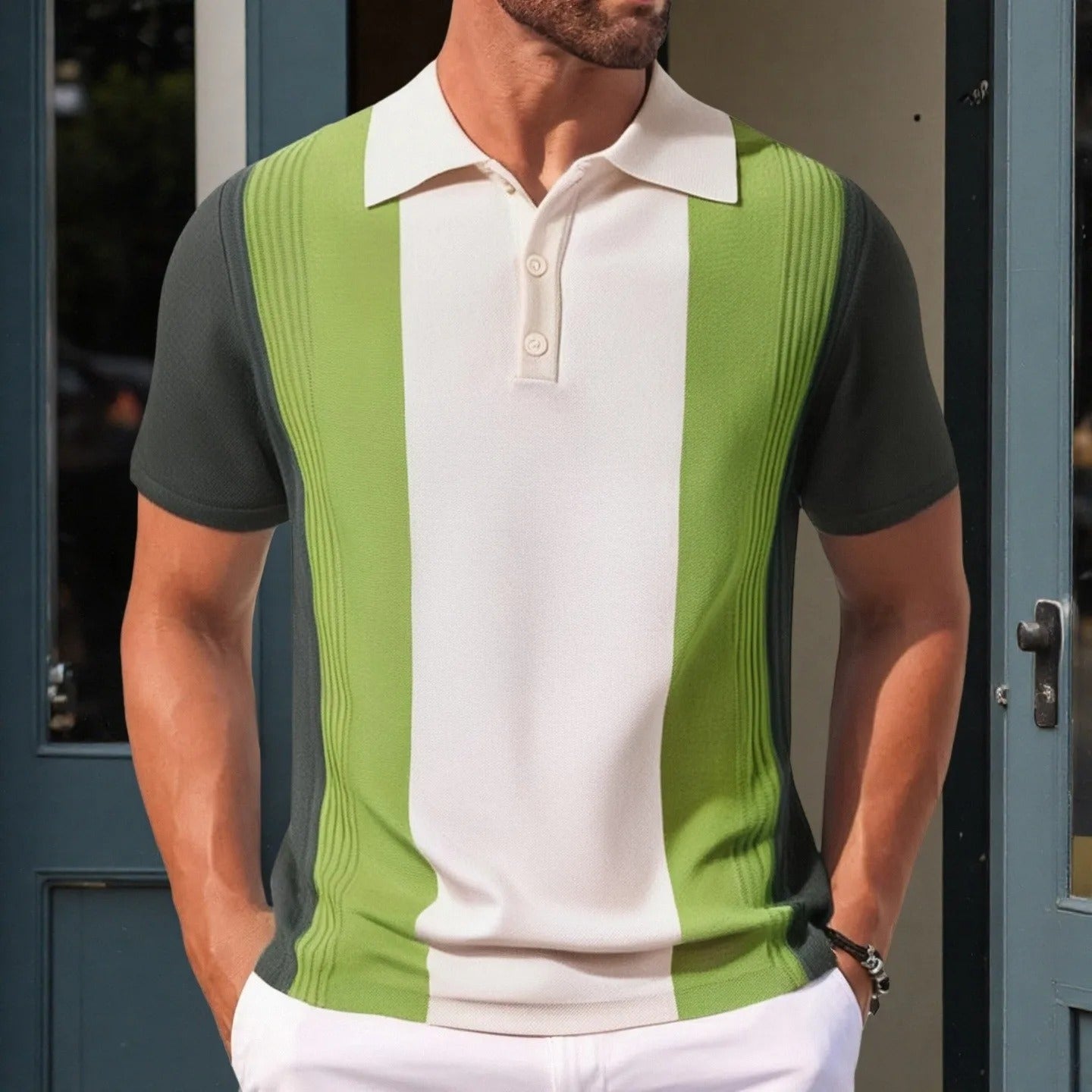 RetroBreeze Striped Polo