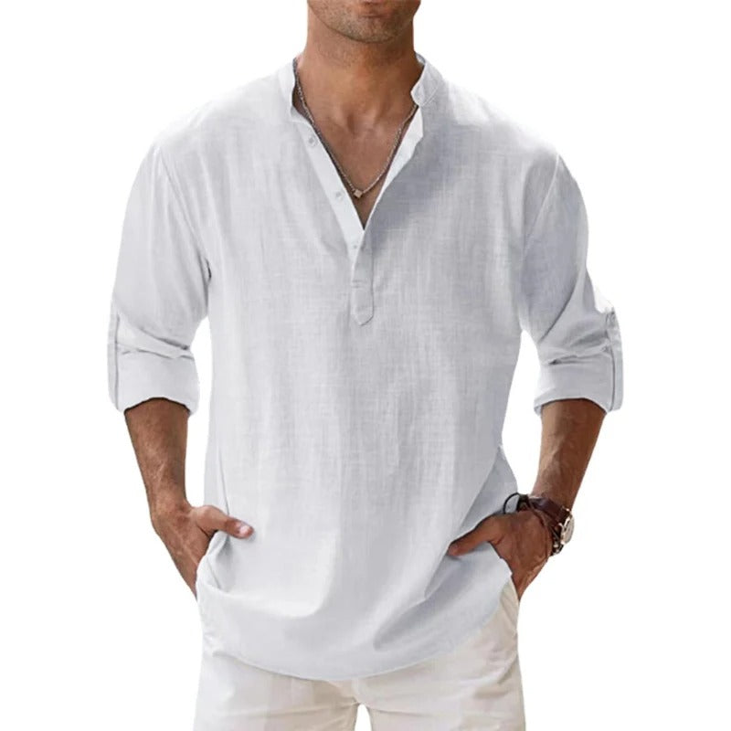 CoastalBreeze Linen Henley