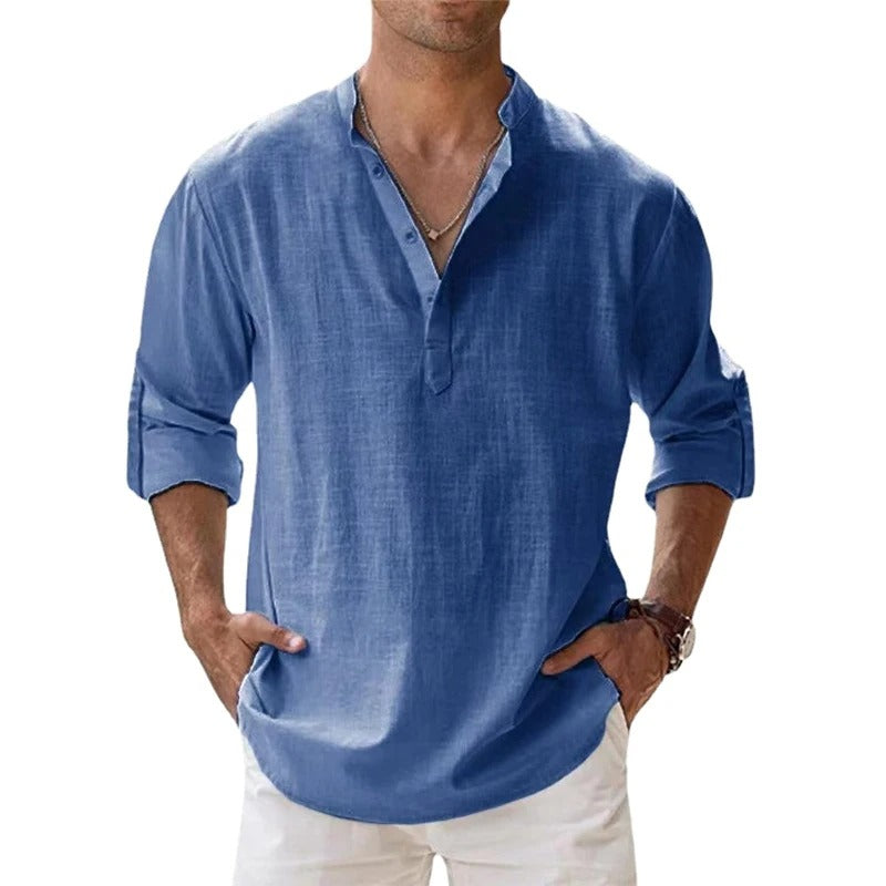 CoastalBreeze Linen Henley