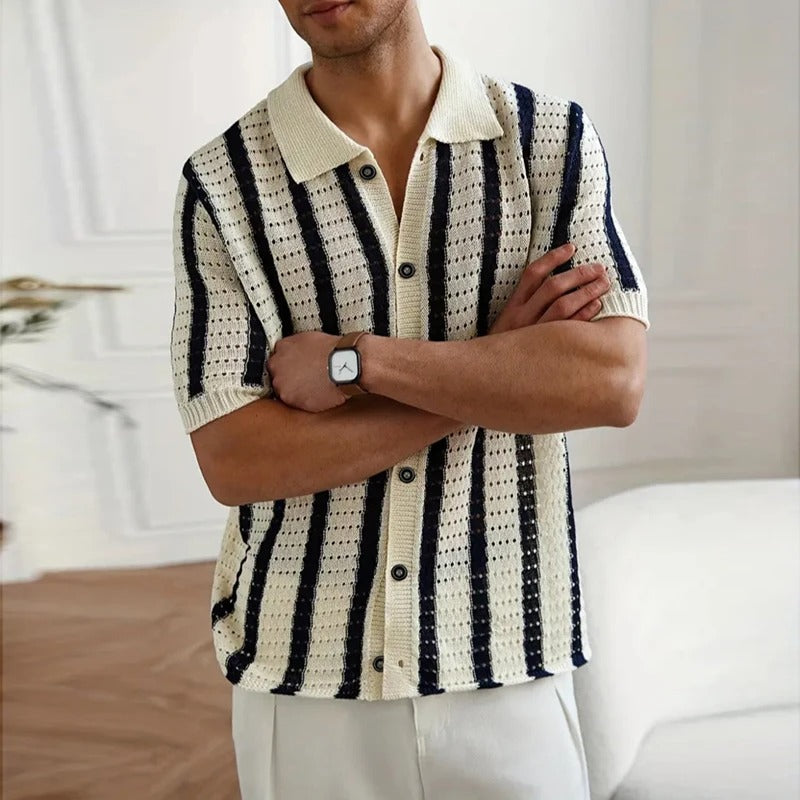 StripeLuxe Mesh PoloStripeLuxe Mesh Polo