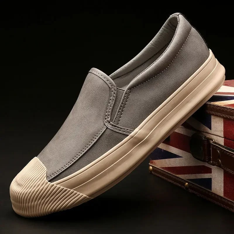 RetroStep Leather Sneakers