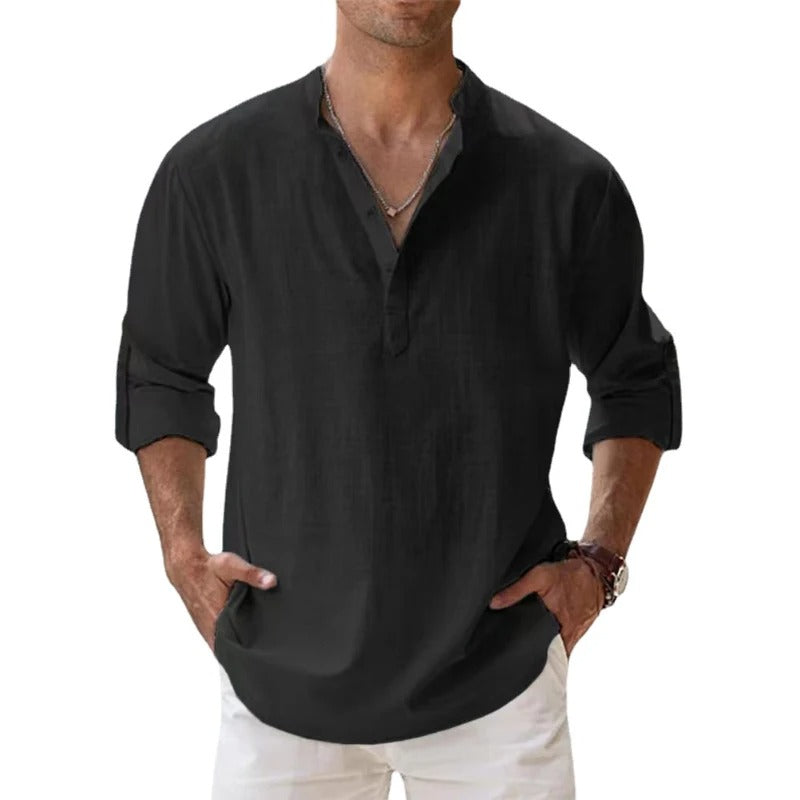 CoastalBreeze Linen Henley