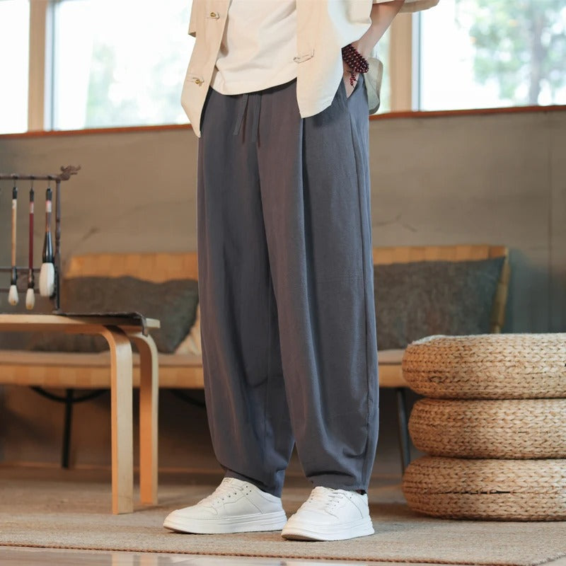 HaremEase Cotton-Linen Joggers