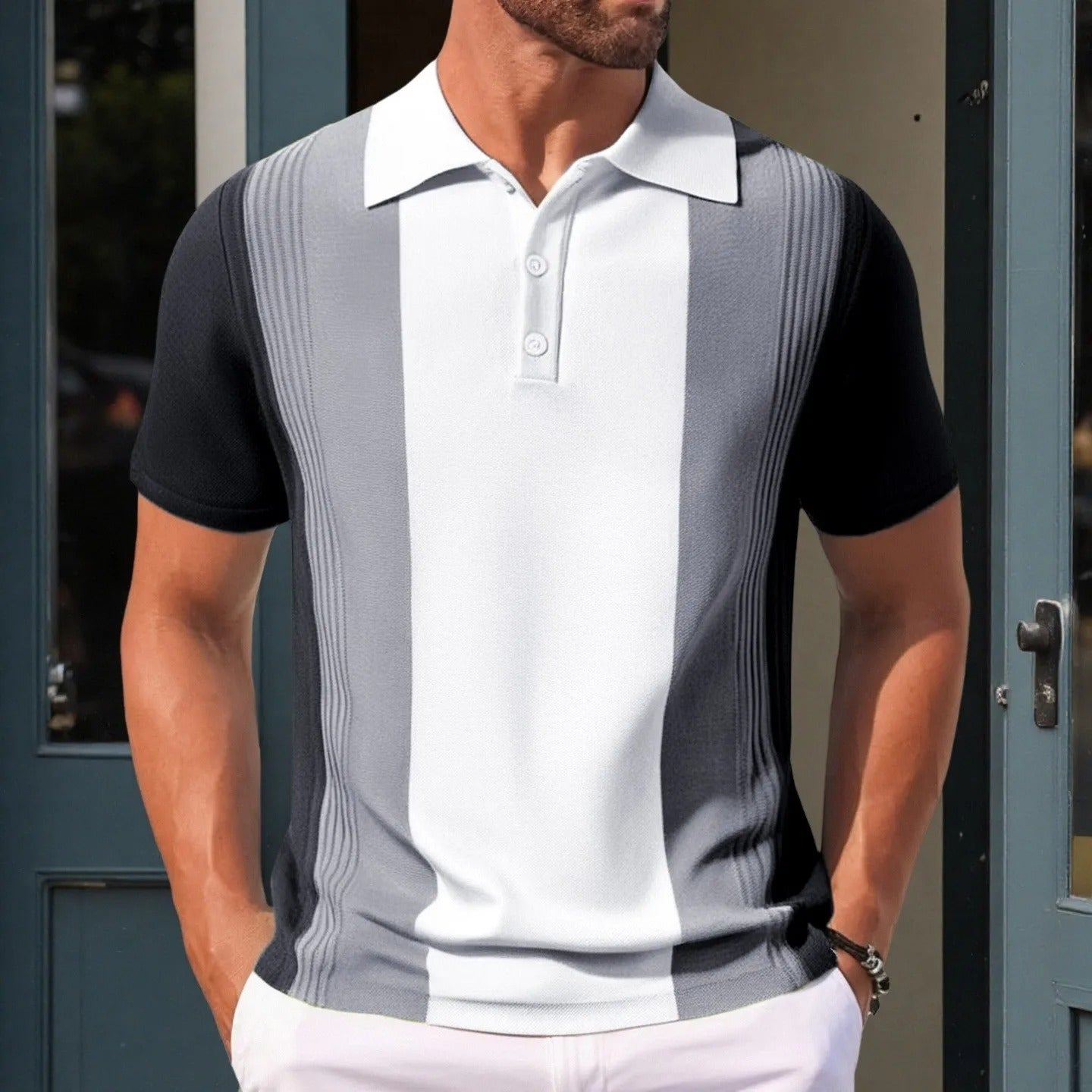 RetroBreeze Striped Polo