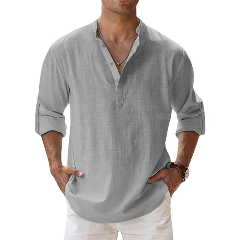CoastalBreeze Linen Henley