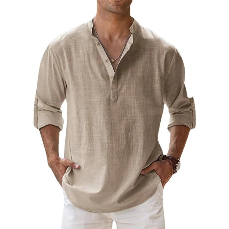 CoastalBreeze Linen Henley