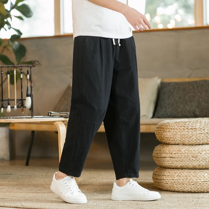 LinenEase Straight Pants