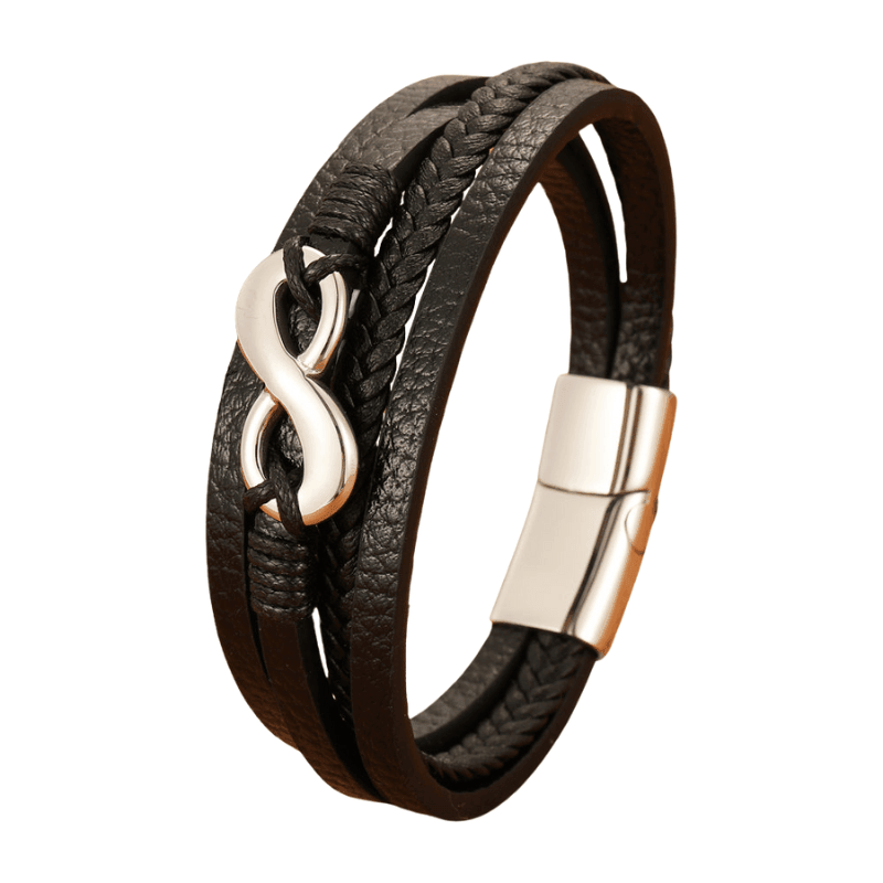 Infinity Leather Men’s Bracelet