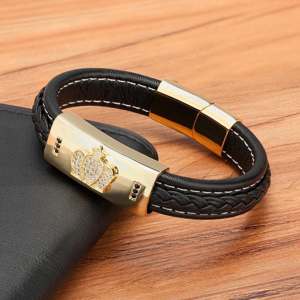 King Leather Men’s Bracelet