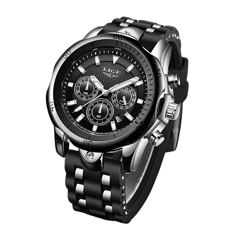 Black Styles Stainless Steel Men’s Watch