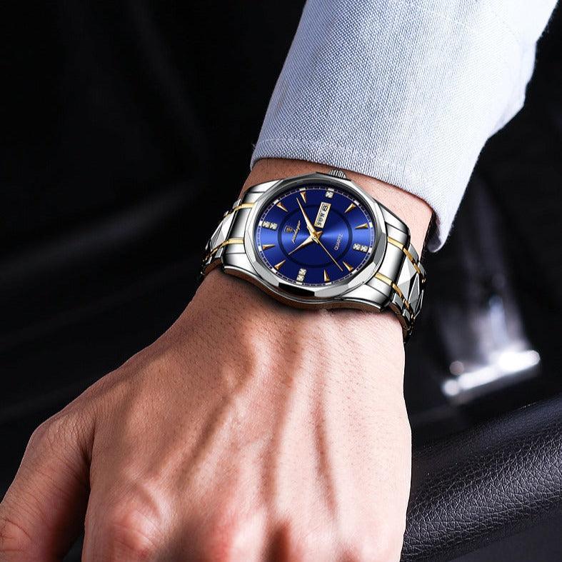 Royal Silver Stainless Steel Men’s Watch