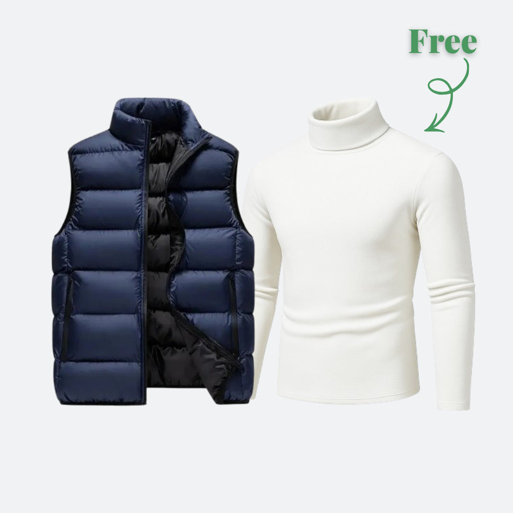 The Windsor Quilted Gilet + Turtleneck Free