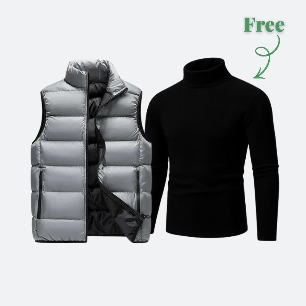 The Windsor Quilted Gilet + Turtleneck Free