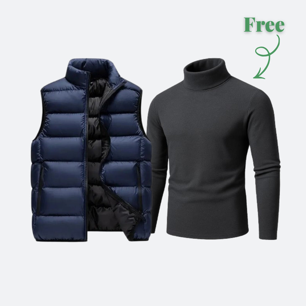 The Windsor Quilted Gilet + Turtleneck Free