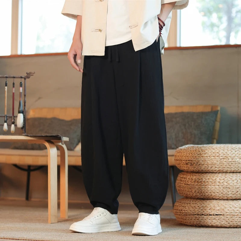 HaremEase Cotton-Linen Joggers