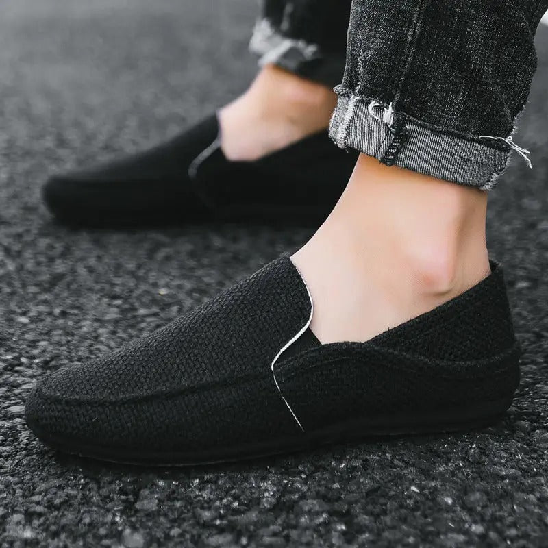 AeroLuxe Linen Slip-Ons