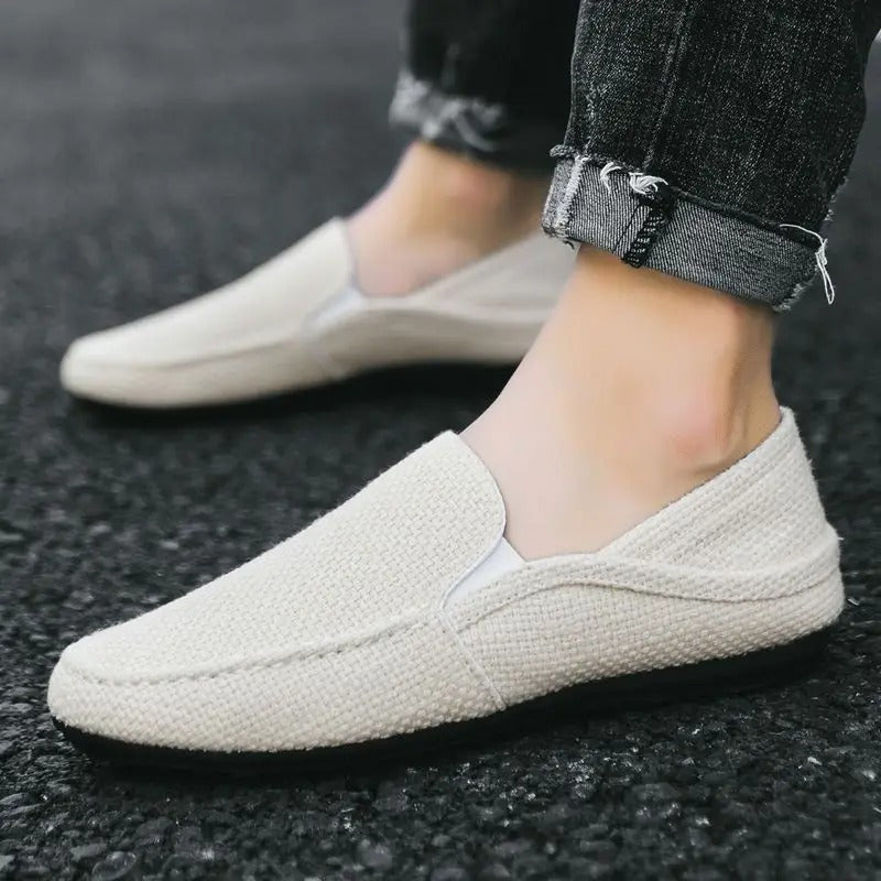 AeroLuxe Linen Slip-Ons