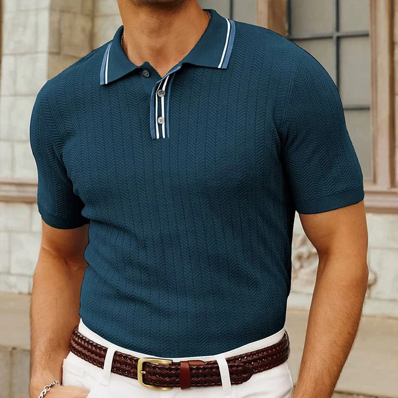 LuxePatch Button-Down Polo