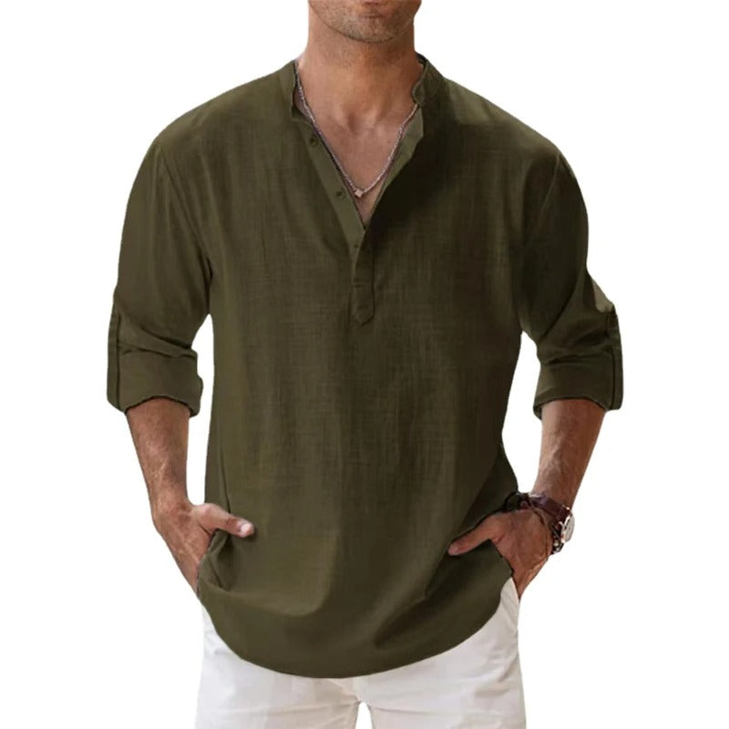 CoastalBreeze Linen Henley