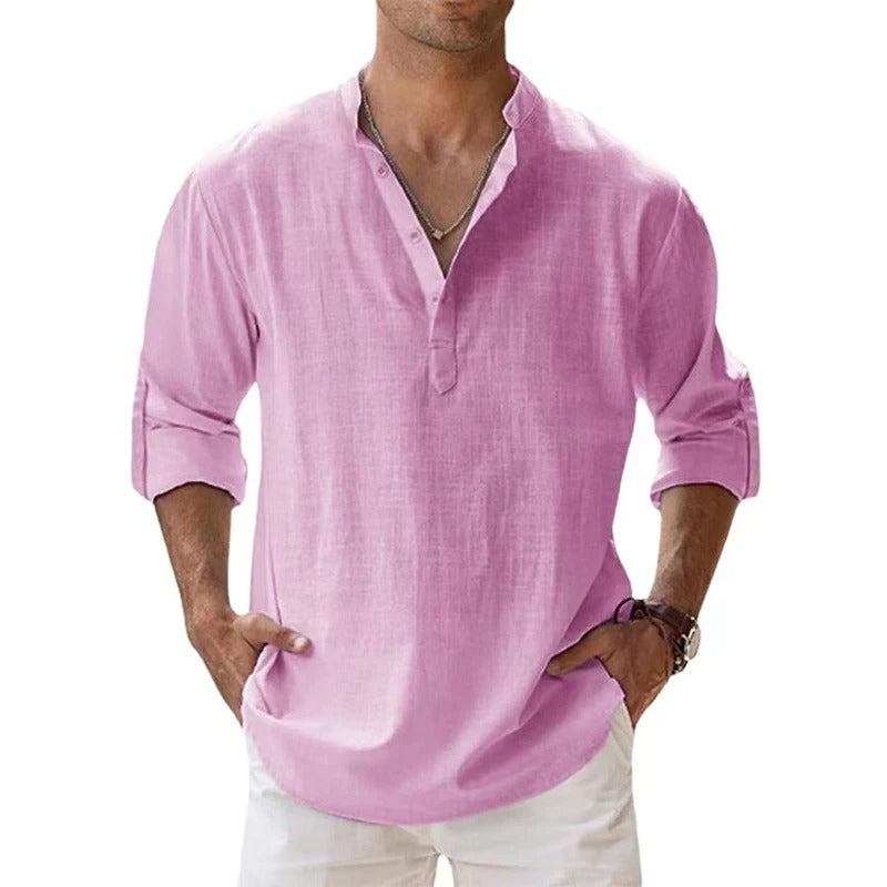 CoastalBreeze Linen Henley